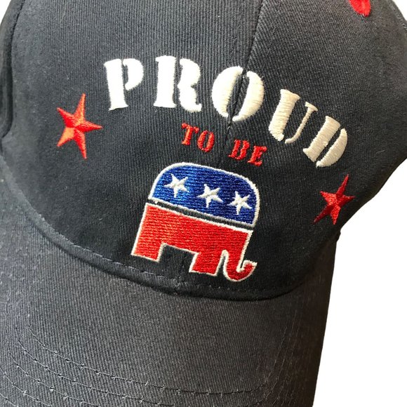 Political Party Republican Ball Cap‎ Hat snap back Red blue Made in the USA - Picture 3 of 9